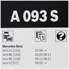 Kép 2/4 - Mercedes Benz  Serie ML [164], 2005.03-2011.08-ig   első ablaktörlő lapát készlet, méretpontos, gyári csatlakozós, Bosch 3397007093 A093S