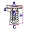 Kép 3/3 - Chevrolet, Chrysler, Daewoo, Honda, Mini több típus rögzítő patent 60002 (1 db)