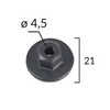 Kép 4/4 - BMW, Mini, Mercedes Opel, VW műanyag anya, rögzítő patent 41278Z (1 db)