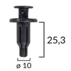 Kép 2/3 - Chevrolet, Daewoo, Honda, Hyundai, Kia, Lexus, Toyota 10 mm-es rögzítő patent 60003 (1 db) [OP]
