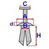 Kép 3/3 - Chevrolet, Daewoo, Honda, Hyundai, Kia, Lexus, Toyota 10 mm-es rögzítő patent 60003 (1 db) [OP]