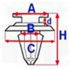 Kép 3/3 - Audi, BMW, Seat, VW különböző kárpit-rögzítő patent A12954 (1 db)