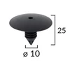 Kép 2/3 - Renault 19, 21, 25, 5, Clio, Express, Kangoo, Laguna, Master, Safrane rögzítő patent A18000  (3090350)