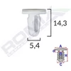 Kép 2/2 - BMW küszöb díszléc, kárpitrögzítő patent OE 51471840960 A82028 (1 db) [FR2]