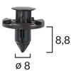 Kép 2/2 - Nissan, Mitsubishi univerzális kárpit és burkolat rögzítő patent OE: MR328954, OE: 0155309321, B22088