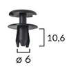Kép 3/3 - Opel lökhárító-rögzítő patent több típushoz OE: 1406925, C10008 (1 db)