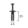 Kép 2/3 - BMW, Opel több típus lökhárító rögzítő patent OE:51111964186; 1400804, C10009 (1 db) [OP]
