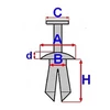 Kép 3/3 - BMW, Opel több típus lökhárító rögzítő patent OE:51111964186; 1400804, C10009 (1 db) [OP]