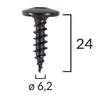 Kép 1/2 - Lemezcsavar többcélú felhasználásra Torx kulcsnyílással, hosszú 6,2 mm-es menettel C60393 (1 db!) [33]
