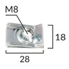 Kép 1/3 - Lemezanya M6 menettel univerzális ROMIX C60478 / 61331459545 (1 db) [FA2]