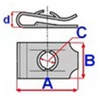 Kép 2/3 - Lemezanya M6 menettel univerzális ROMIX C60478 / 61331459545 (1 db) [FA2]