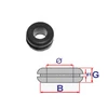 Kép 2/2 - Kábelátvezető, vezeték átvezető gumigyűrű, gumidugó univerzális 8 mm-es belső átmérővel C60487 (1 db) [FA1]