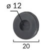Kép 2/3 - Kábelátvezető, vezeték átvezető gumigyűrű, gumidugó univerzális 12 mm-es belső átmérővel C60498 (1 db) [FA1]
