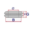 Kép 3/3 - Kábelátvezető, vezeték átvezető gumigyűrű, gumidugó univerzális 12 mm-es belső átmérővel C60498 (1 db) [FA1]