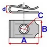 Kép 2/2 - Opel, Renault, Saab kipufogó rögzítő lemezanya OE 856563, 7703080096, 92152112, C60612 (1 db) [9]