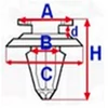 Kép 3/3 - Ford Focus II 2004-2011 és C-Max 2003-2010 ajtókárpit rögzítő patent 1257376, W709004S300 Romix C70182 (1 db) [23]