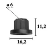 Kép 1/2 - AUDI, SEAT, SKODA, VOLKSWAGEN műanyag anya több típushoz, 6-os csavarhoz Romix C70323 (1 db) [34]