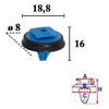 Kép 3/3 - Alfa, Fiat és Jeep sárvédő, küszöb díszléc rögzítő patent, klipsz több típushoz OE: 735537083, C70561 (1 db) [31]