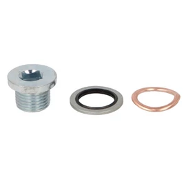 Olajleeresztő csavar M16x1,5 menettel, négyszögkulcs nyílással, kétféle tömítéssel Elring 434.941 (1 db) [29]