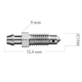 Fék légtelenítő csavar M8X1,25 menettel univerzális QB0015 (1 db)