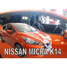 Nissan Micra 2017-től (K14) 5 ajtós első+hátsó légterelő, szélterelő 4 db-os készlet, 24297