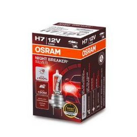 Osram 12V H7 izzó +100% emelt fényerő, Osram Night Breaker Silver 64210NBS (1 db!)