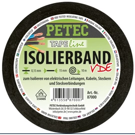 PETEC ISOLIERBAND Szigetelőszalag 10 m x 15 mm x 0,15 mm tekercs 87000 (1 db)