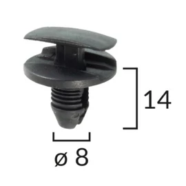 Alfa, Citroen, Peugeot, Opel, Fiat, Renault burkolatrögzítő patent OE 856553, 1609267280, 1622749580, 51834606, C60151 (1 db) [8]