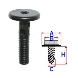 BMW küszöb-díszléc rögzítő patent, műanyag csavar több típushoz C60411 (1 db) [25]