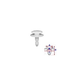 Honda, Nissan több típus burkolat-rögzítő bolha, patent C60477 (1 db) [24]