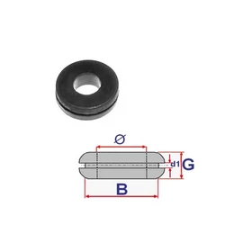 Kábelátvezető, vezeték átvezető gumigyűrű, gumidugó univerzális 8 mm-es belső átmérővel C60488 (1 db)
