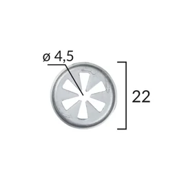 AUDI, FORD, SEAT, SKODA, VW rögzítő lemez, fém patent több típushoz C70153/13-40025.5 (1 db) [29]