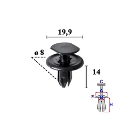Mazda lökhárító, kerékív, doblemez patent több típushoz OE: BGV456145, C70518 (1 db) [11]