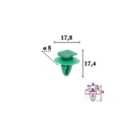 Fiat, Jeep kárpitrögzítő patent több típushoz OE: 71748293, ROMIX C70560 (1 db) [23]