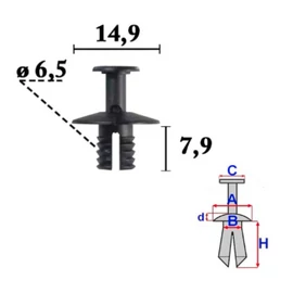 BMW, MINI feszítő patent több típushoz OE: 16136753087 - C70582 (1 db) [2]