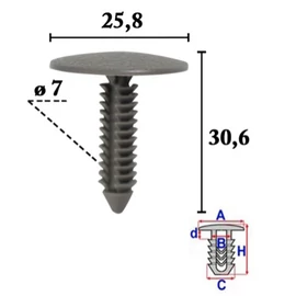 Buick, Chevrolet, General Motors kárpit patent többféle felhasználásra OE: 10220168, C70609 (1 db) [35]