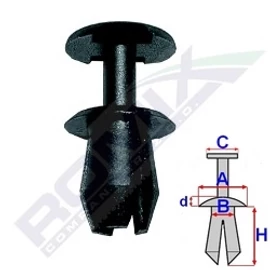 VW Bora, Golf, Passat, Polo, Vento, Seat, Cordoba, Leon, Toledo rögzítő patent 10918