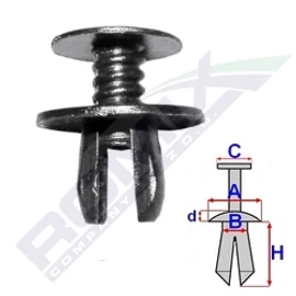 VW Bora, Caddy, GolfI II, Golf IV, Golf V, Golf VI,. Jetta, LT, T4, T5, Vento rögzítő patent C10033