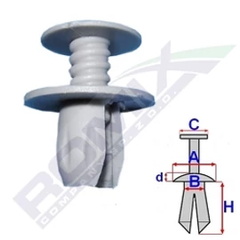 VW Bora, Caddy, Golf, Jetta, LT, T4, T5, Vento rögzítő patent  OE 701867299E, C10028