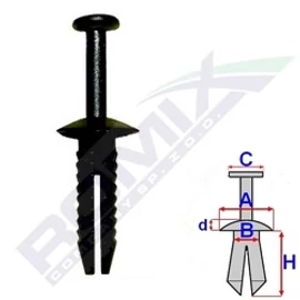 BMW, Opel Astra, Corsa, Insignia, Meriva rögzítő patent  OE 51111964186; 1400804  C10009  (2065155)  (OP)