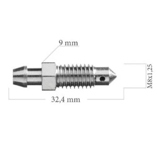 Fék légtelenítő csavar M8X1,25 menettel univerzális QB0015 (1 db)