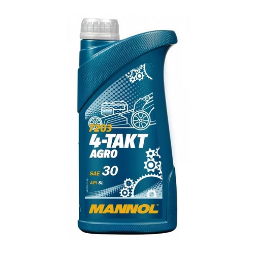Mannol 7203 4-Takt Agro 1L  4T  SAE 30  kertigép, kisgép ásványi motorolaj 1000 ml