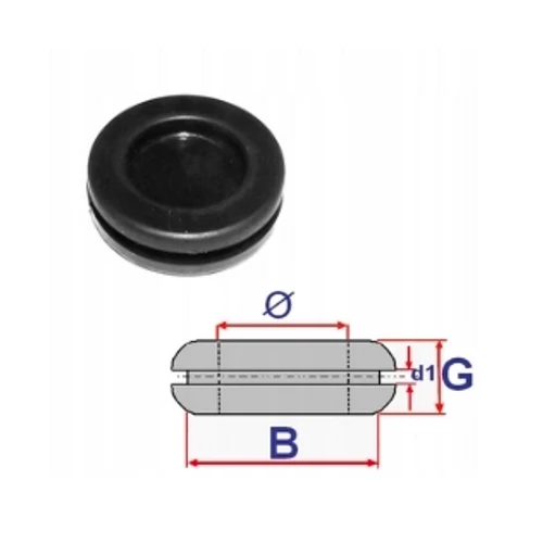 Kábelátvezető, vezeték átvezető gumigyűrű, gumidugó univerzális 16 mm-es belső átmérővel C60496 (1 db) [FA1]