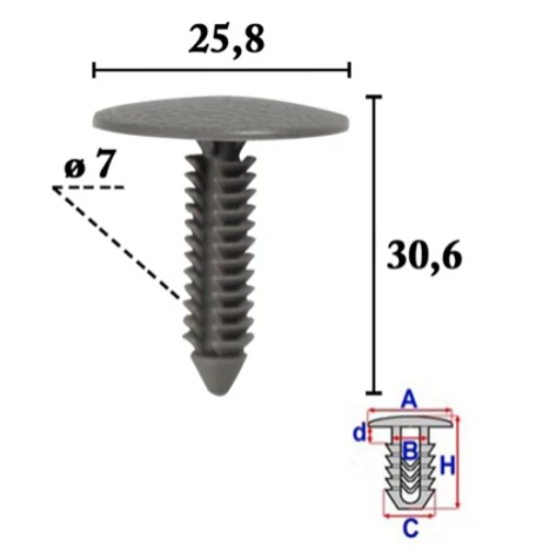 Buick, Chevrolet, General Motors kárpit patent többféle felhasználásra OE: 10220168, C70609 (1 db) [35]