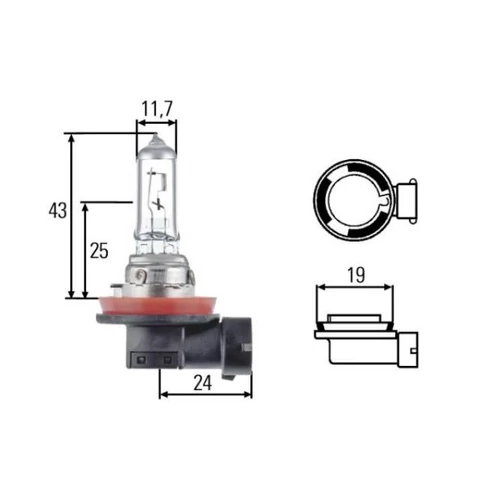 HELLA H11 izzó 12V 55W Hella 8gh008358-121 (1 db)